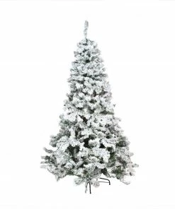 Northlight 7.5' Green Heavily Flocked Pine Medium Artificial Christmas Tree - Unlit