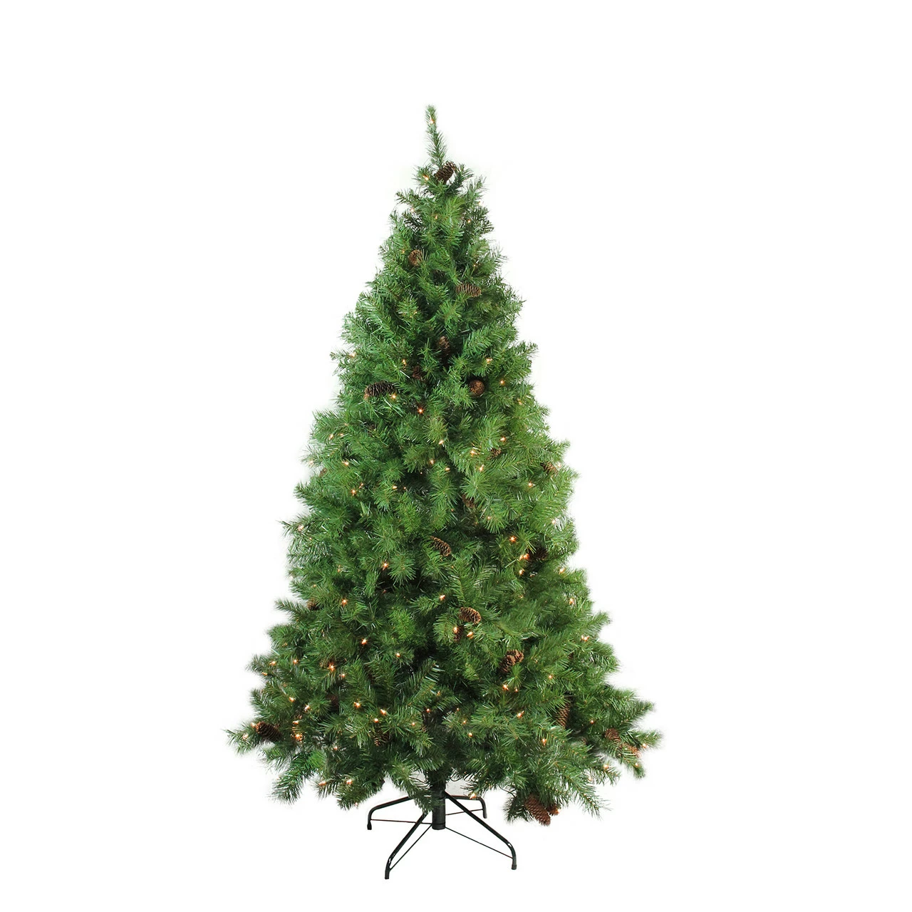 Northlight 7.5' Pre-Lit Green Medium Pine Artificial Christmas Tree - Clear Lights 3 Northlight 7.5' Pre-Lit Green Medium Pine Artificial Christmas Tree - Clear Lights