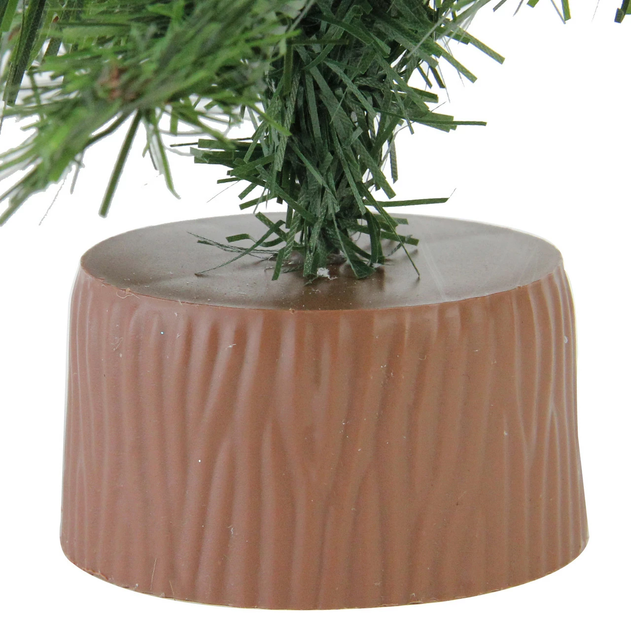 Northlight 12" Mini Canadian Pine Full Artificial Christmas Tree In Faux Wood Base - Unlit 6 Northlight 12" Mini Canadian Pine Full Artificial Christmas Tree In Faux Wood Base - Unlit - Image 4