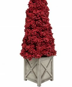 Allstate 40" Red Berry Cone Potted Christmas Topiary -Northlight Shop allstate xbp077 re 3 45988.1659734331