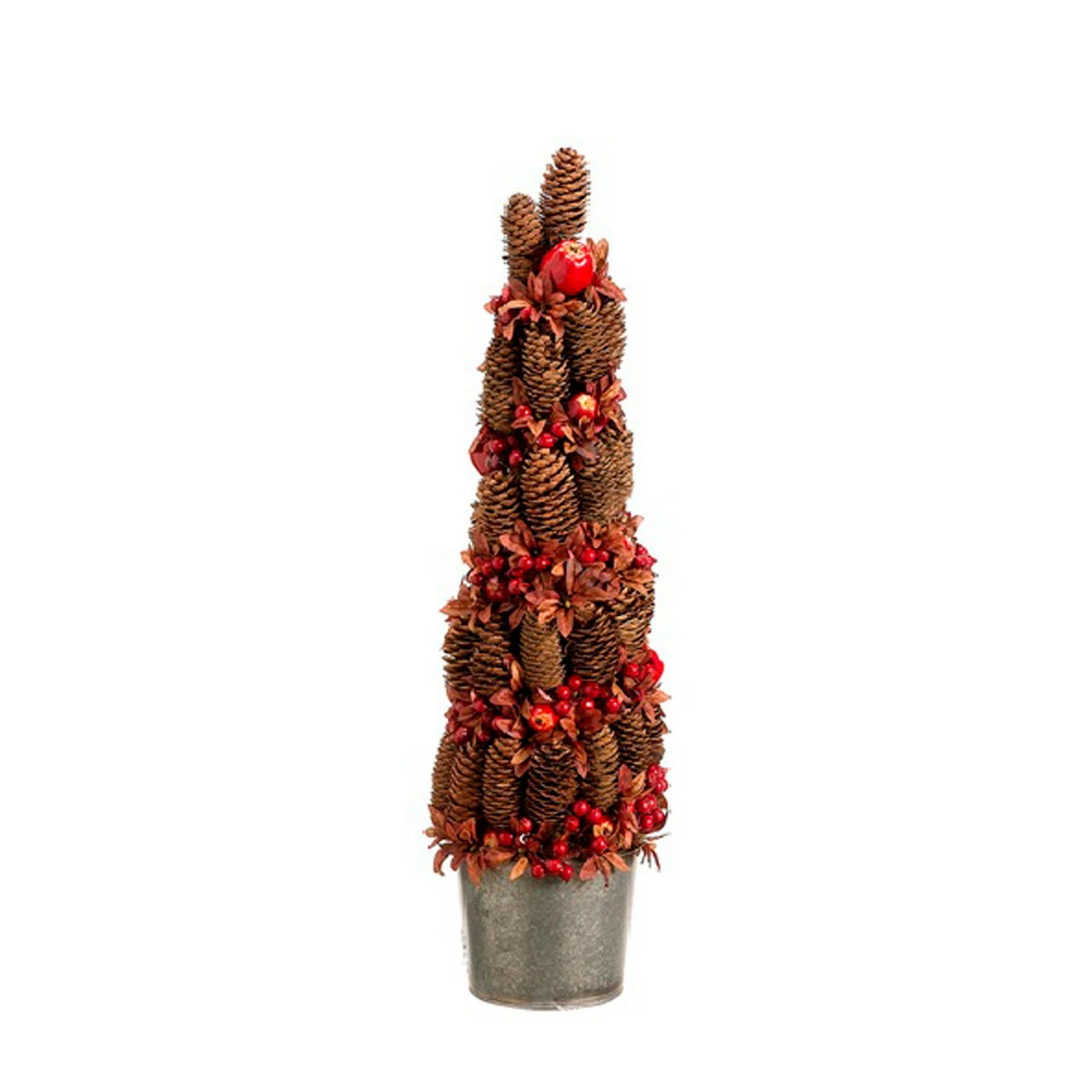 Allstate 2' Red Potted Pine Cone Crab Apple Pencil Artificial Christmas Tree - Unlit 3 Allstate 2' Red Potted Pine Cone Crab Apple Pencil Artificial Christmas Tree - Unlit
