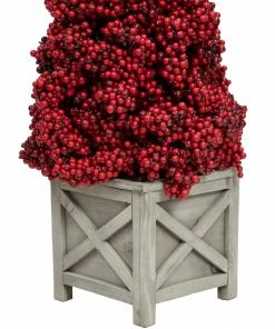 Allstate 24" Red Berry Cone Potted Christmas Topiary -Northlight Shop allstate zbp076 re 4 27846.1664380277