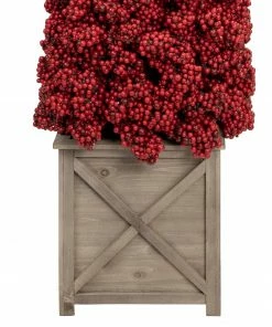 Allstate 50" Red Berry Cone Potted Christmas Topiary -Northlight Shop allstate zbp078 re 3new 15756.1660066538