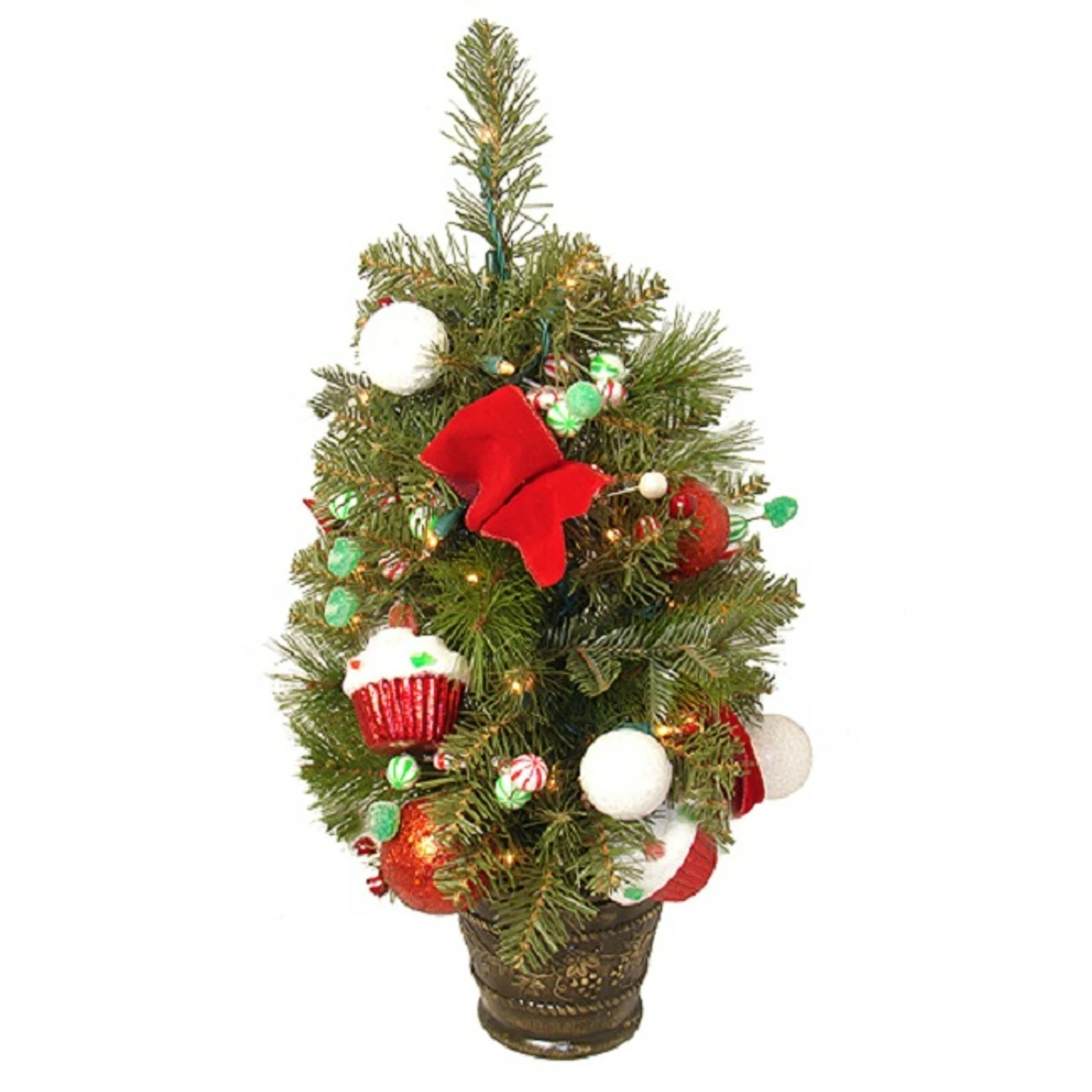 Allstate 2' Pre-Lit Candy Fantasy Artificial Christmas Tree - Clear Lights 3 Allstate 2' Pre-Lit Candy Fantasy Artificial Christmas Tree - Clear Lights