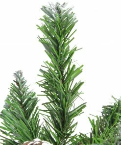Alternative view of Northlight 24" Frosted Norway Pine With Pine Cones Medium Artificial Christmas Tree - Unlit