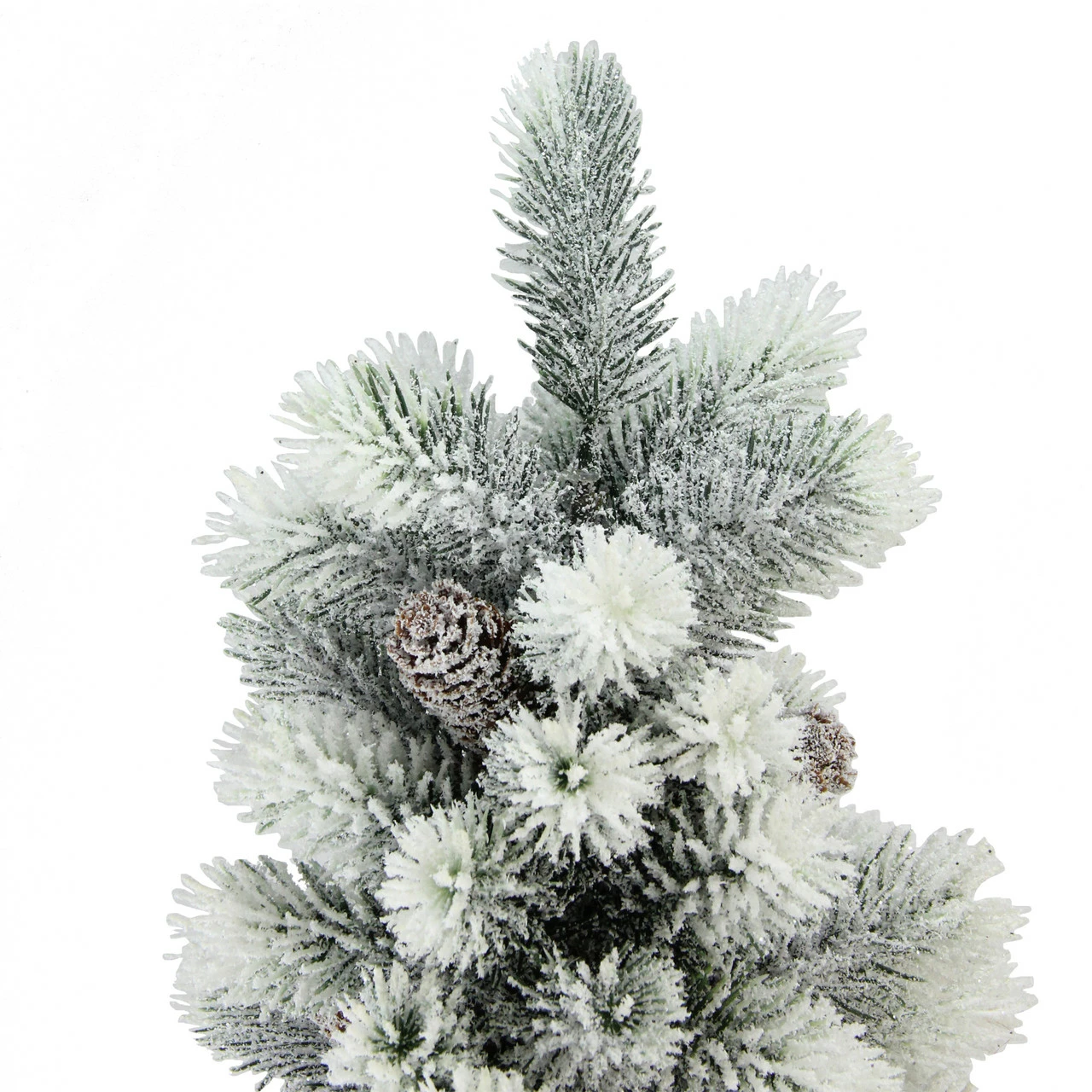 Northlight 19" Potted Slim Flocked Mini Pine Artificial Christmas Tree In Burlap Base - Unlit 4 Northlight 19" Potted Slim Flocked Mini Pine Artificial Christmas Tree In Burlap Base - Unlit - Image 2