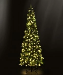 Costway 7.5ft Pre-Lit Hinged Pencil Christmas Tree 350 White Lights 13 Costway 7.5ft Pre-Lit Hinged Pencil Christmas Tree 350 White Lights -Northlight Shop cm2207210293 21192.1663930524