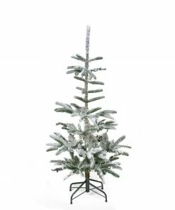 Northlight 4.5' Green Flocked Nordmann Fir Artificial Christmas Tree - Unlit
