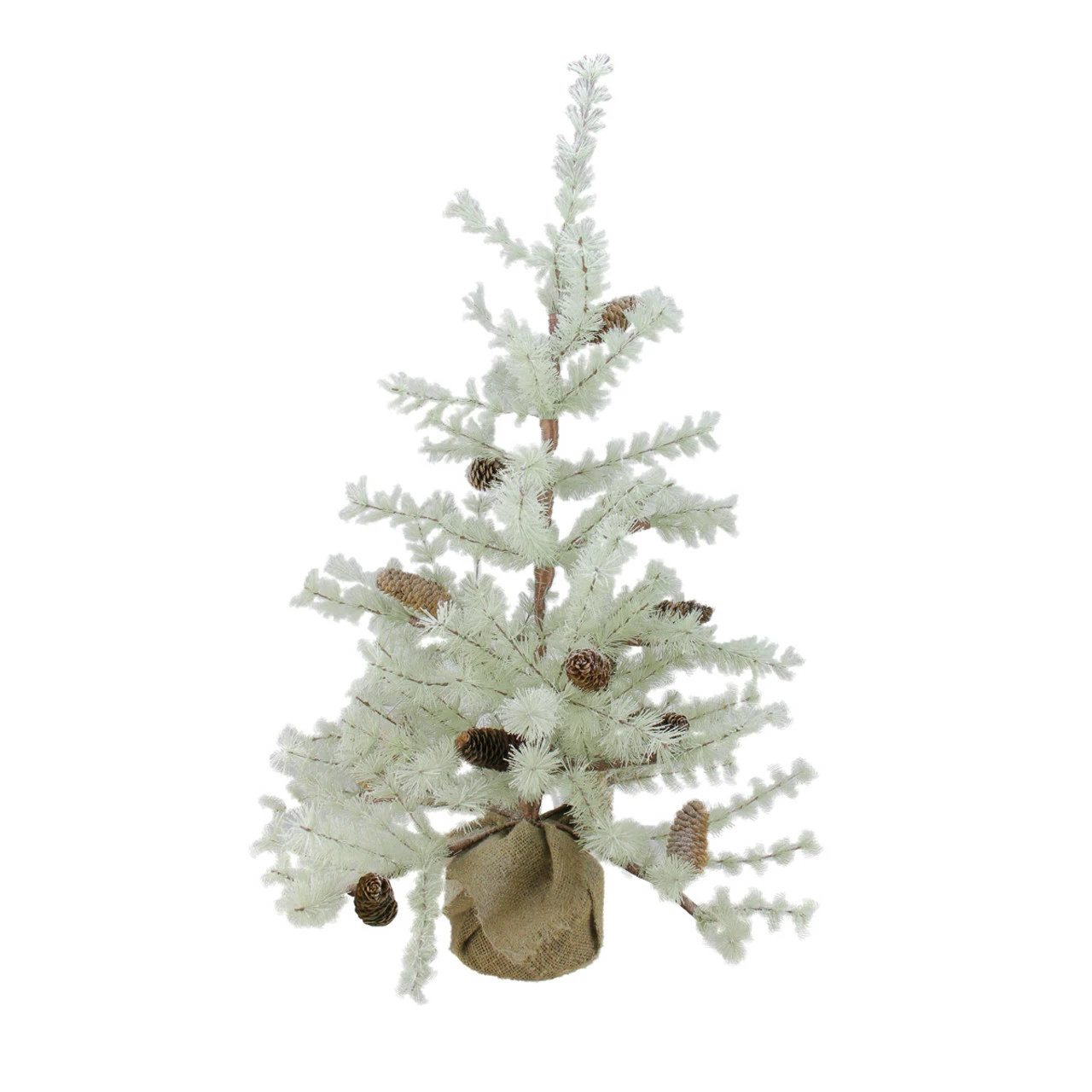 Arett Sales 3' Green Frosted Green Pine Artificial Christmas Tree With Burlap Base - Unlit 3 Arett Sales 3' Green Frosted Green Pine Artificial Christmas Tree With Burlap Base - Unlit