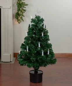 Alternative view of DAK 3' Pre-Lit Potted Medium Artificial Christmas Tree With Candles - Multi Color Lights