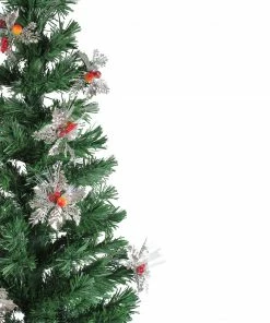 Alternative view of DAK 6' Pre-Lit Fiber Optic Slim Profile Artificial Christmas Tree - Multicolor Lights