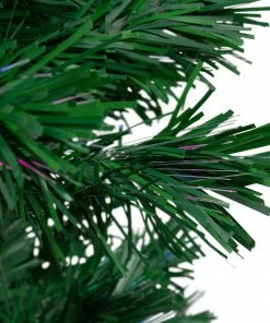 Alternative view of DAK 5' Pre-Lit Slim Pine Spiral Artificial Christmas Tree - Multicolor Fiber Optic Lights