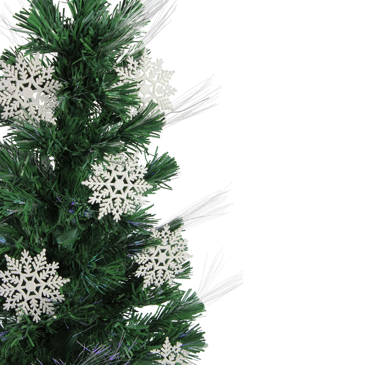 DAK 3' Pre-Lit Fiber Optic Artificial Christmas Tree With White Snowflakes - Multi-Color Lights 4 DAK 3' Pre-Lit Fiber Optic Artificial Christmas Tree With White Snowflakes - Multi-Color Lights - Image 2