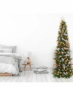 CC Christmas Decor 7.5' Pre-Lit Pre-Decorated Gold And Silver Artificial Christmas Tree – Clear LED Lights 11 CC Christmas Decor 7.5' Pre-Lit Pre-Decorated Gold And Silver Artificial Christmas Tree – Clear LED Lights -Northlight Shop dezy2018 et met 75 4 66793.1587644114