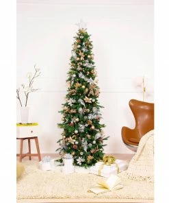 CC Christmas Decor 7.5' Pre-Lit Pre-Decorated Gold And Silver Artificial Christmas Tree – Clear LED Lights 12 CC Christmas Decor 7.5' Pre-Lit Pre-Decorated Gold And Silver Artificial Christmas Tree – Clear LED Lights -Northlight Shop dezy2018 et met 75 5 65882.1587644114