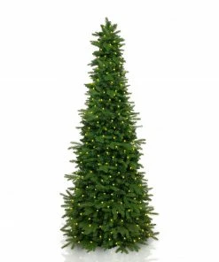 CC Christmas Decor 7.5' Pre-Lit Natural Artificial Christmas Tree – Warm White LED Lights