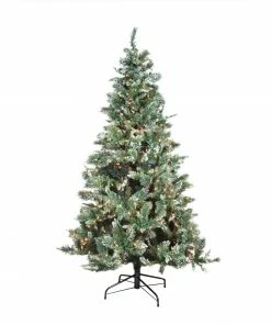 Northlight 7.5' Pre-lit Snow Mountain Pine Artificial Christmas Tree - Clear Lights
