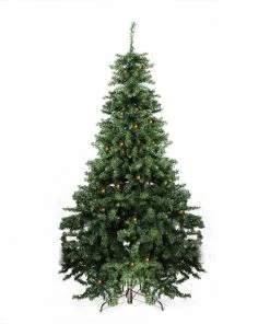 Darice 7' Pre-Lit Full Canadian Pine Artificial Christmas Tree - Clear And Pure LED Lights