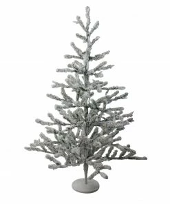 Northlight 36" Green Flocked Alpine Coral Artificial Christmas Tree - Unlit