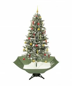 Northlight 6ft Lighted Musical Snowing Artificial Christmas Tree - Blue LED Lights