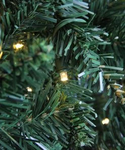 Alternative view of Northlight 9.5' Pre-Lit Full Buffalo Fir Artificial Christmas Tree - Warm White LED Lights