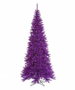 Vickerman 10' Pre-Lit Medium Ashley Spruce Artificial Christmas Tree - Clear And Purple Lights