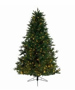 Kaemingk 9' Pre-Lit Full Everlands Skandia Fir Artificial Christmas Tree - Warm Clear LED Lights