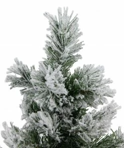 Alternative view of Northlight 18" Flocked Pine Medium Artificial Christmas Tree In Burlap Base - Unlit