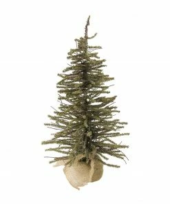 Northlight 2' Green And Brown Warsaw Twig Artificial Christmas Tree With Burlap Base - Unlit