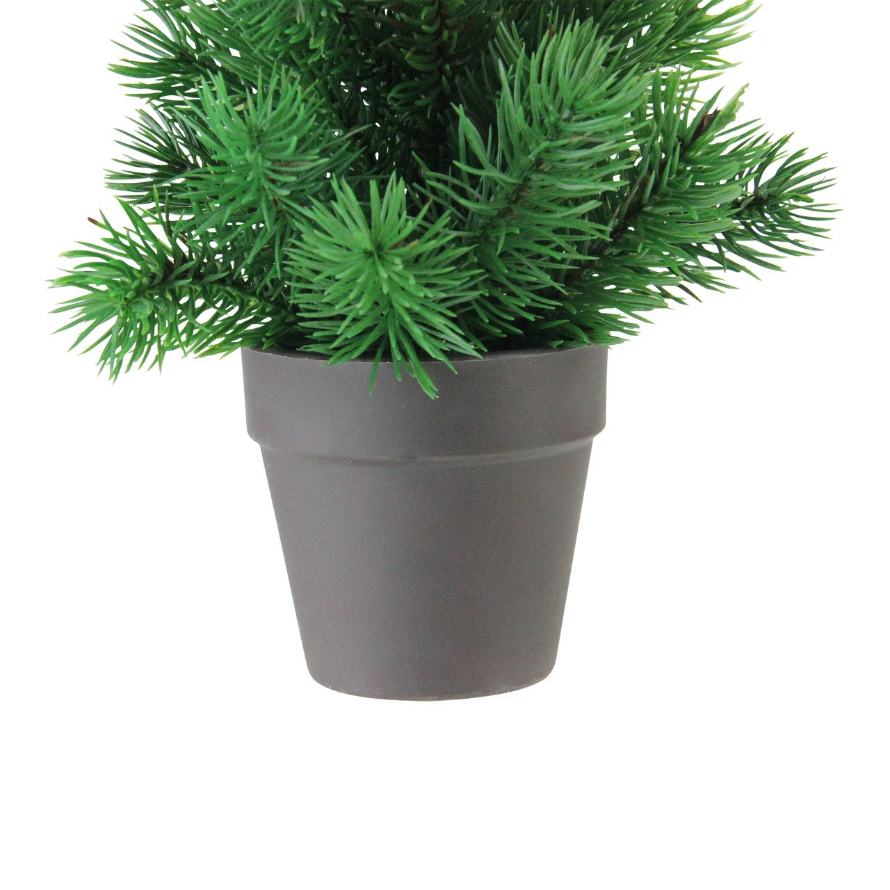 Northlight 11" Matte Finish Mini Pine Christmas Tree In Dark Coffee Brown Vase - Unlit 5 Northlight 11" Matte Finish Mini Pine Christmas Tree In Dark Coffee Brown Vase - Unlit - Image 3