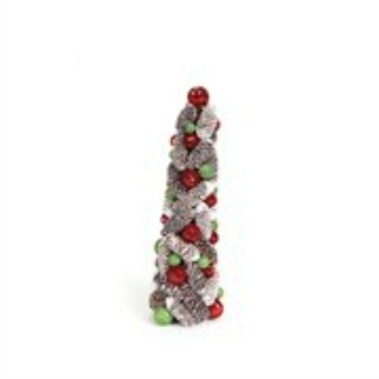 Melrose 1.5' Red And White Pine Cone Topiary Christmas Tree - Unlit 3 Melrose 1.5' Red And White Pine Cone Topiary Christmas Tree - Unlit - Image 2