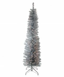 Northlight 6' Pre-Lit Pencil Artificial Christmas Tree - Clear Lights
