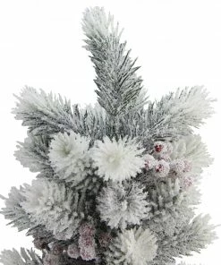 Northlight 2ft Potted Flocked Mini Pine Slim Christmas Tree With Berries - Unlit -Northlight Shop mlg3jcmw9ziizx2bbdx96pi1xfs1artu 17916.1588357297