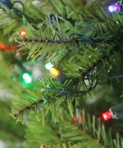 Alternative view of Northlight 12' Pre-Lit Rockwood Pine Artificial Christmas Tree, Multi LED Lights