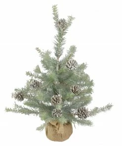 Napa Home & Garden 2' Potted Vintage Glittered Pine Full Artificial Christmas Tree - Unlit