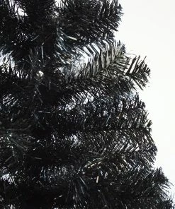Alternative view of Northlight 4' X 24" Slim Black Tinsel Artificial Christmas Tree - Unlit