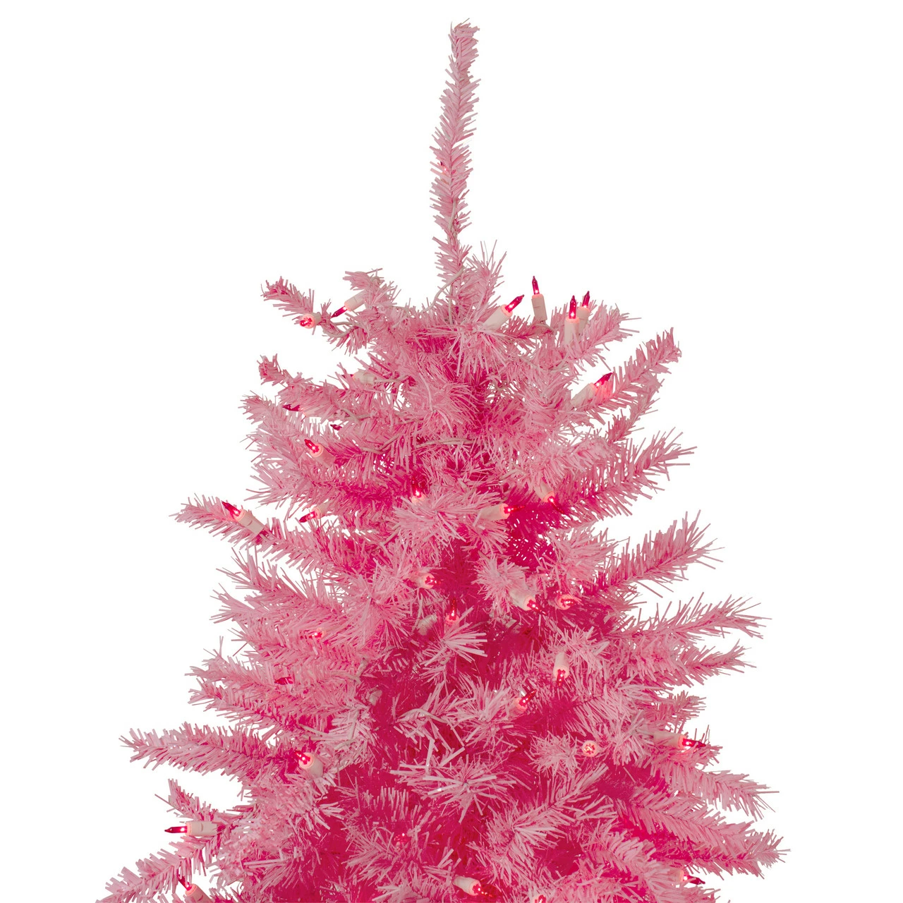 Northlight 7.5' Pre-Lit Pink Tinsel Slim Artificial Christmas Tree - Pink Lights 5 Northlight 7.5' Pre-Lit Pink Tinsel Slim Artificial Christmas Tree - Pink Lights - Image 3
