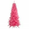 Northlight 7.5' Pre-Lit Pink Tinsel Slim Artificial Christmas Tree - Pink Lights -Northlight Shop northlight20gb91013 68539.1664380278