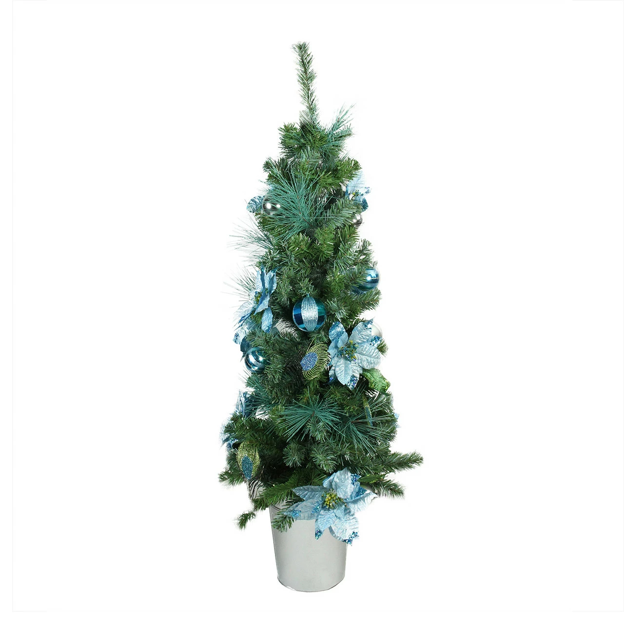 Northlight 4' Green Potted Two-Tone Pine Pencil Artificial Christmas Tree - Unlit 3 Northlight 4' Green Potted Two-Tone Pine Pencil Artificial Christmas Tree - Unlit