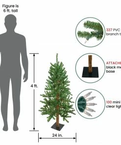 Northlight 4' Pre-Lit Medium Alpine Artificial Christmas Tree - Clear Lights 10 Northlight 4' Pre-Lit Medium Alpine Artificial Christmas Tree - Clear Lights -Northlight Shop northlight20v90551 66986.1665783353