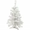Northlight 3' Pre-Lit Slim White Pine Artificial Christmas Tree - Green Lights
