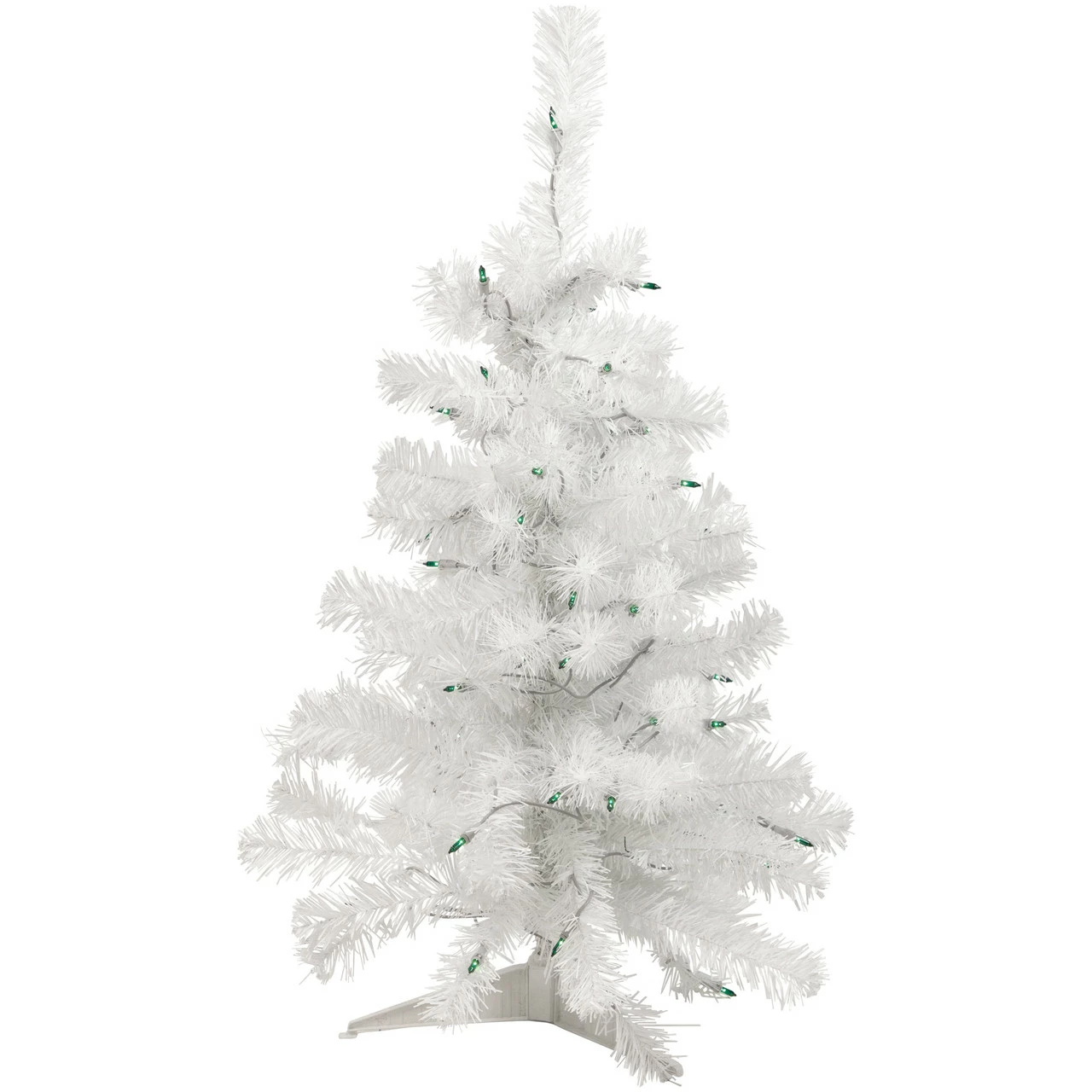 Northlight 3' Pre-Lit Slim White Pine Artificial Christmas Tree - Green Lights 3 Northlight 3' Pre-Lit Slim White Pine Artificial Christmas Tree - Green Lights