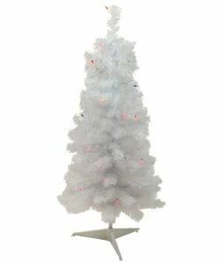 Northlight 3' Pre-lit White Pine Artificial Christmas Tree - Multi Lights