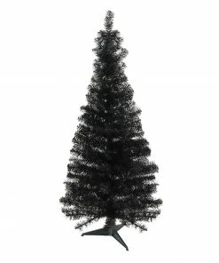 Northlight 4' X 24" Slim Black Tinsel Artificial Christmas Tree - Unlit