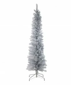 Northlight 6' Pencil Silver Artificial Christmas Tree - Unlit