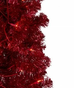 Northlight 6' Pre-Lit Pencil Red Artificial Christmas Tree - Clear Lights -Northlight Shop northlight b83514 1 05041.1665610433