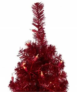 Northlight 6' Pre-Lit Pencil Red Artificial Christmas Tree - Clear Lights -Northlight Shop northlight b83514 2 03164.1665610433