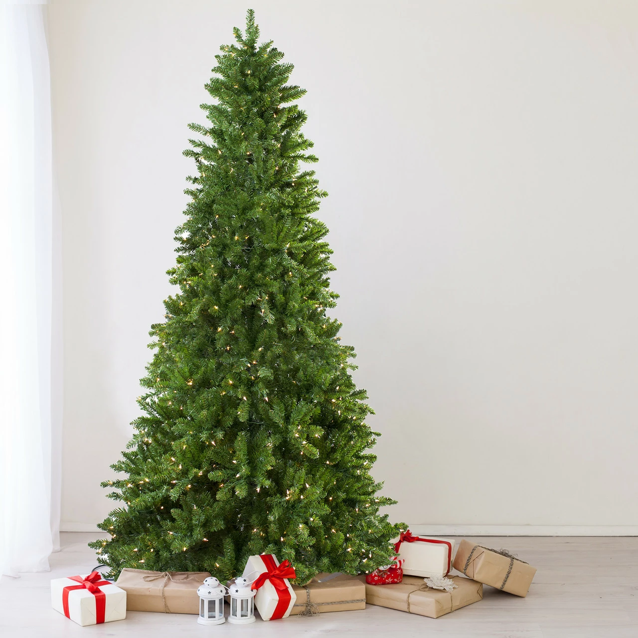 Northlight 12' Pre-Lit Eastern Pine Slim Artificial Christmas Tree - Clear Lights 4 Northlight 12' Pre-Lit Eastern Pine Slim Artificial Christmas Tree - Clear Lights - Image 2