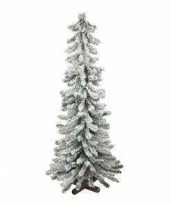 Northlight 4' Slim Flocked Alpine Artificial Christmas Tree, Unlit