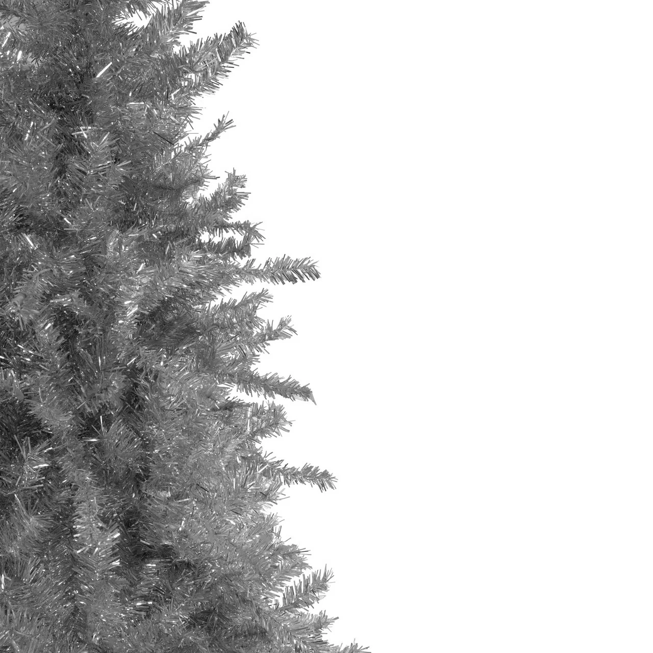 Northlight 9’ Silver Tinsel Slim Artificial Christmas Tree - Unlit 6 Northlight 9’ Silver Tinsel Slim Artificial Christmas Tree - Unlit - Image 4